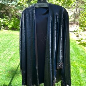 Black cape with beading M/L - $950 purchase price.